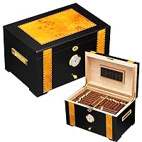 Cigar Box,Humidors, Spain Cehumidor Cabinet Cigar Box Handmade Cigar Humidor Cabinet Electronic Cigar Cabinet Cigar Cooler Humidor Storage Display Box