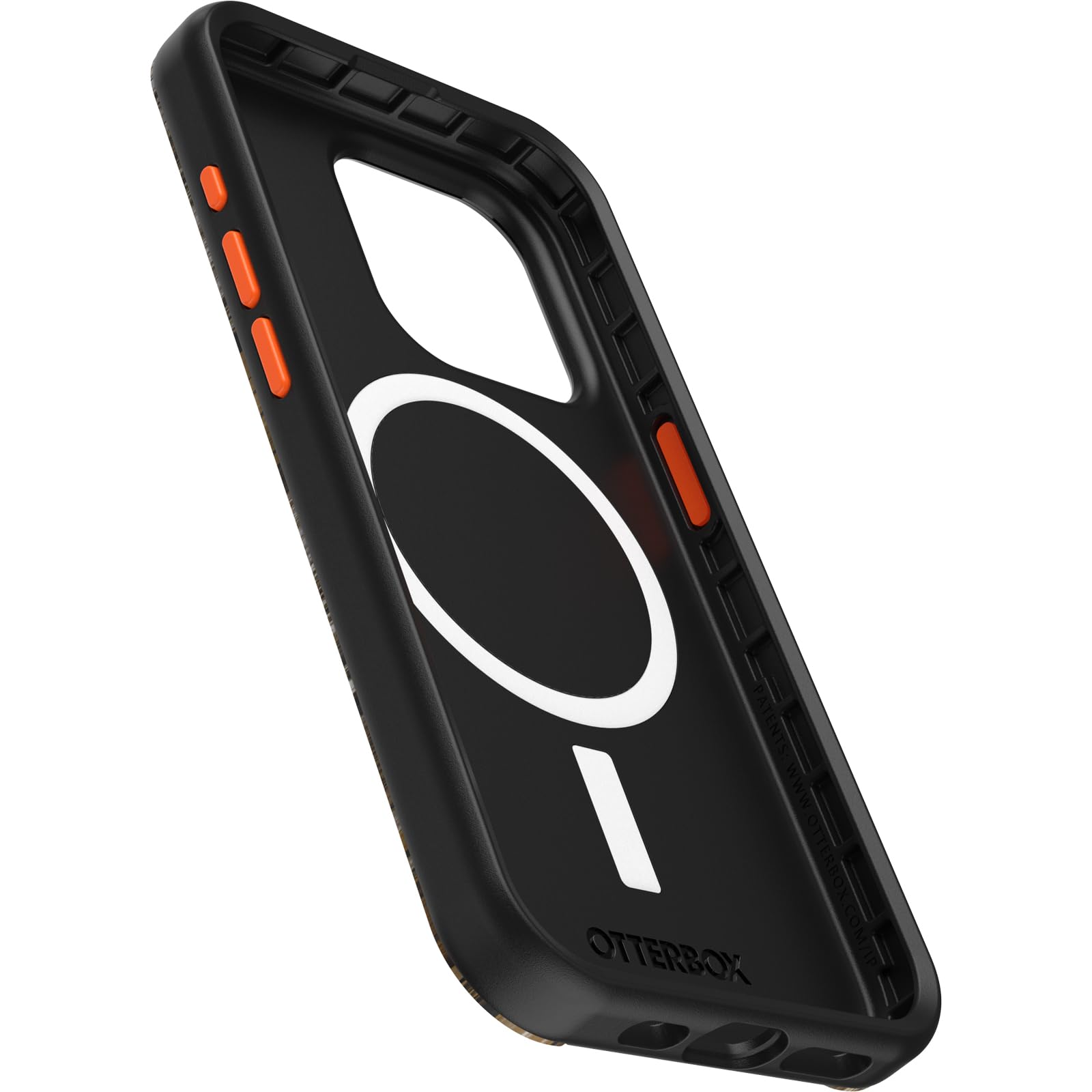 OtterBox iPhone 15 Pro (Only) Symmetry Series Case - REALTREE EDGE (Orange/Camo), snaps to MagSafe, ultra-sleek, raised edges protect camera & screen