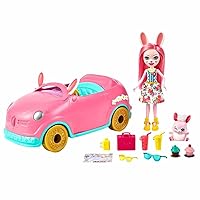 Bunnymobile Car (10.2-in) 10-Piece Set with Doll, Bunny Figure, and Accessories, Great Toy for Kids Ages 3 and Up