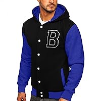 Mens Big and Tall Varsity Baseball Jackets Slim Fit Softshell Cotton Military Coats Warm Sports Flight Bomber Jackets