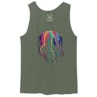 VICES AND VIRTUES 0292. Cool Skull Melting Graphic Bones Streetwear Hip hop Hipster Men's Tank Top