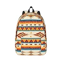 Native American Print Print Canvas Laptop Backpack Outdoor Casual Travel Bag Daypack Book Bag For Men Women