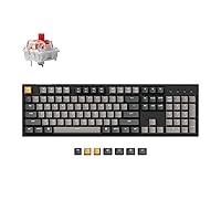 Keychron C2 Pro Wired Custom Mechanical Keyboard Full Size Layout QMK/VIA Programmable Macro RGB Backlit with Hot-Swappable Keychron K Pro Red Switch OEM Profile PBT Keycaps for Mac Windows Linux
