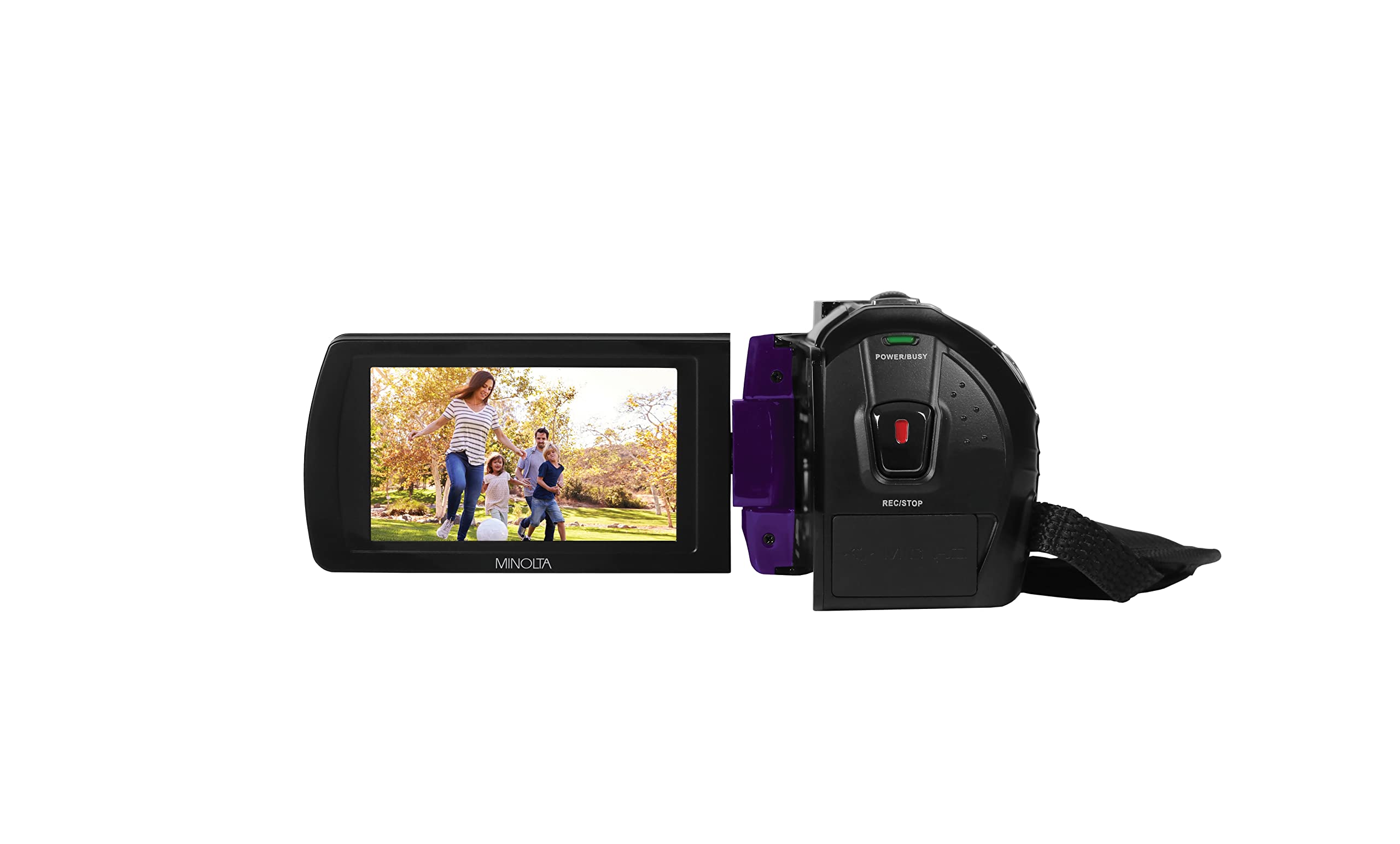 Minolta MN220NV 1080p Full HD 24MP Night Vision Camcorder with WiFi w/32GB Memory Card (Purple)