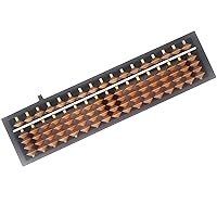Vaupan Digit Standard Abacus Soroban Professional 17 Column (10.2 inch) Math Abacus, Math Calculating Tool with Reset Button for Adults Kids(Brown)