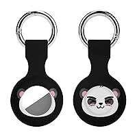 Cute Panda Bear Face Airtag Holder Keychain Durable Anti-Scratch Apple Air Tag Protective Case 1PCS