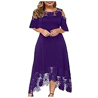 FQZWONG Dresses for Women 2023 Party Casual Vacation Dresses Elegant Flowy Plus Size Beach Going Out Summer Aesthetic Clothes