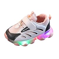 Bunny Pompom Sneaker for Baby Girl Sport Girls Led Bling Light Baby Luminous Children Shoes Sparkly Toddler High Tops