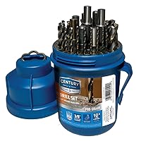 Century Drill & Tool 25529 Charger Parabolic Drill Set, 29 Piece, Made in The USA