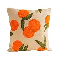 Morocco Woven Tufted Orange Fruit Throw Pillow Case Nordic Modern Colorful Vase Leaves Pattern Geoemtric Cushion Cover