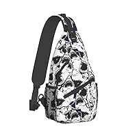 Funny Sling Bag For Women Men,Animal Print Crossbody Shoulder Bags Casual Backpack Chest Bag Hiking Daypack