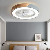 Ceiling Fans Withps,Bedroom Ceiling Fan with Lights and Remote Flush Mount Living Room Ceiling Fan Light Modern Led Dimmable Ceiling Fan Light/Gray