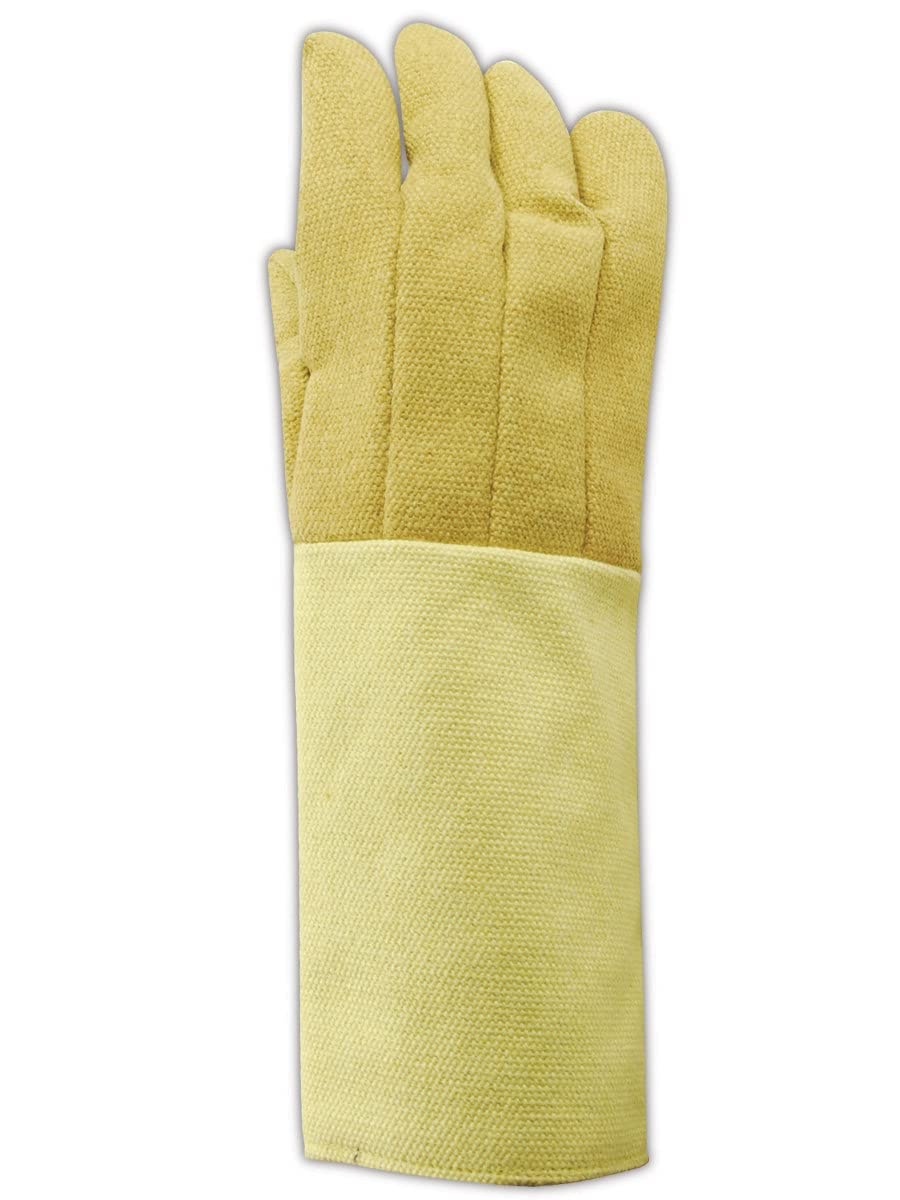 MAGID Extra-Heavyweight Norbest & Goldenbest High-Heat Gloves, 1 Pair, 18” Long, Tan, KB1318WL