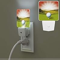 Golf Sport Print Night Lights Plug into Wall with Dusk to Dawn Sensor Decorative Night Lamp Plug-in LED Night Ligh Projector Led Night Lights Auto-On/Off Plug in Nightlights for Bedroom Hallway
