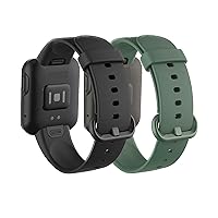 Soft Silicone With Metal Buckal Classic Strap Bands for Redmi Watch 2 Lite/Redmi GPS Smart Watch Only, Comfort and Flexible Straps for Men Women and Kids