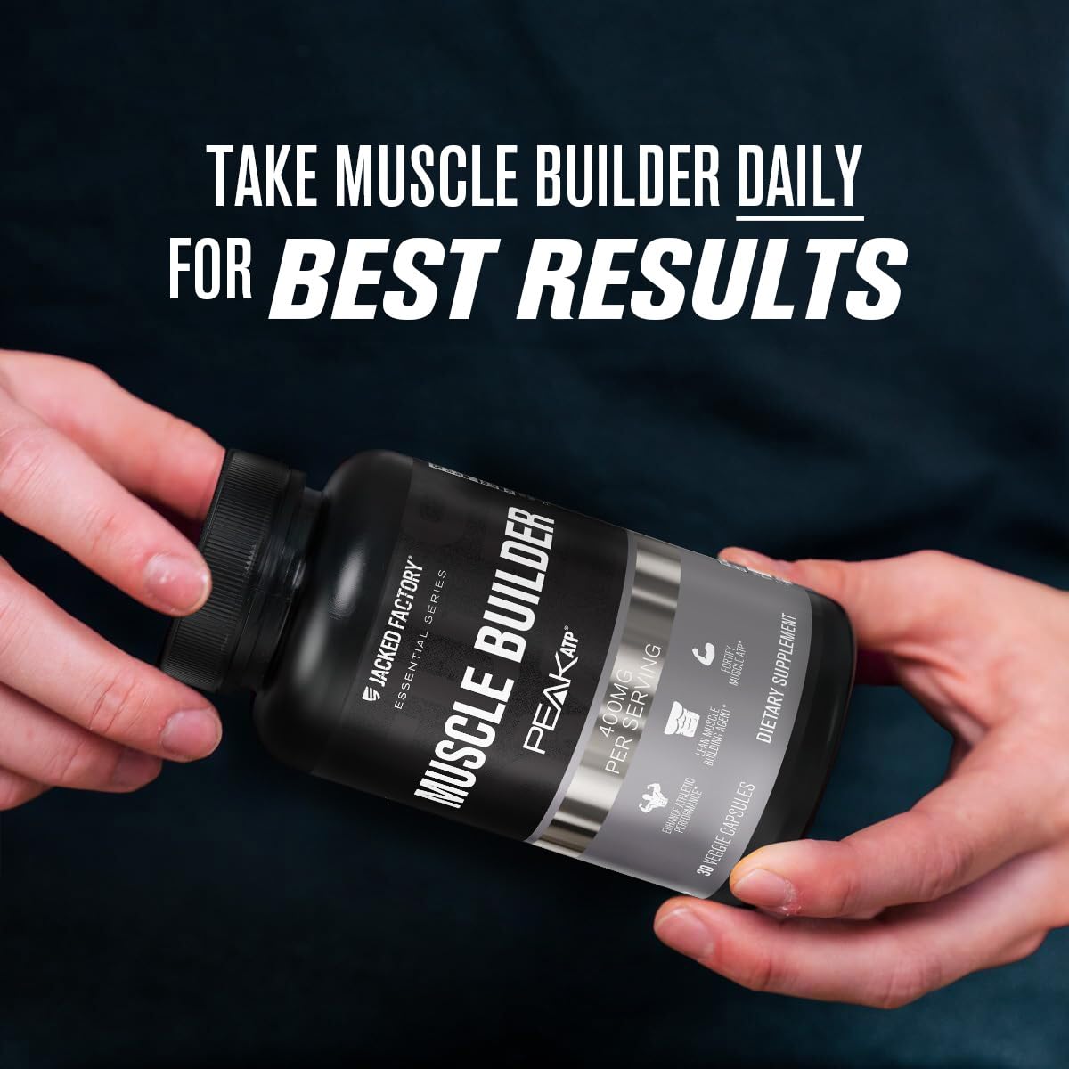 Jacked Factory Muscle Building Supplement Stack | Essentials Muscle Builder - Daily Muscle Builder & Essentials HMB for Lean Muscle Growth
