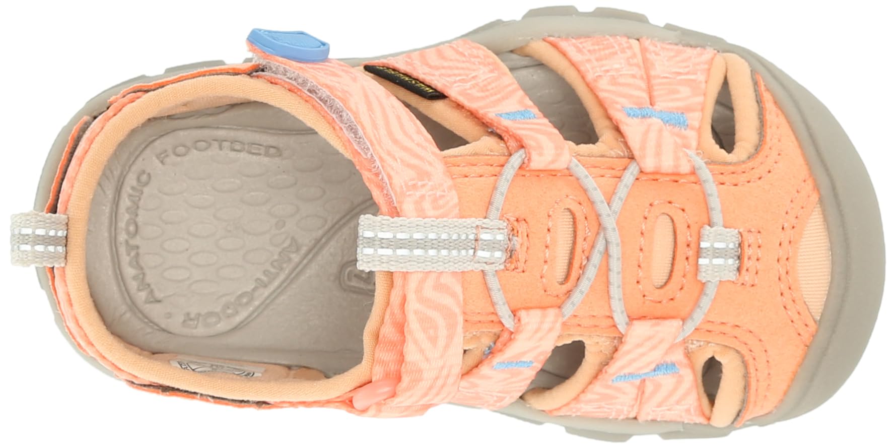 KEEN Kids Seacamp 2 CNX Closed Toe Sandals, Papaya Punch/Marina, 4 US Unisex Toddler