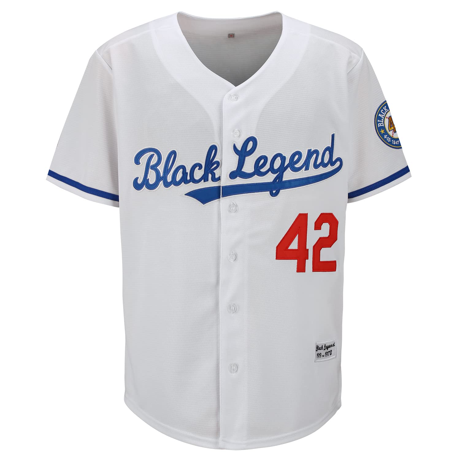  Dabuliu Men's Black Legend 42 Retro Baseball Jersey