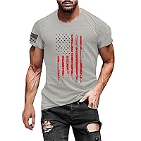 Men American Flag Patriotic Shirts July 4th Patriotic USA Stripes T-Shirt Short Sleeve Graphic Tee