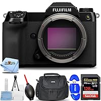 FUJIFILM GFX 100S Medium Format Mirrorless Camera 600022058-7PC Accessory Bundle Includes: Sandisk Extreme 128GB SD, Memory Card Reader, Gadget Bag, Blower. Microfiber Cloth and Cleaning Kit