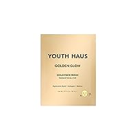 SKIN GYM Youth Haus 24K Gold Face Mask | Collagen & Hyaluronic Acid Infused | Retinol & Bakuchiol for Youthful Radiance | Restorative Mask for Natural Beauty & Sparkling Self-Care Routine, 1 Patch