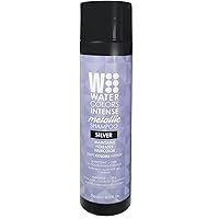 Watercolors Intense Metallic Color Depositing Shampoo, Semi Permanent Hair Color - 8.5 oz (SILVER-1 PACK)