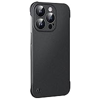 ZIFENGX- Case for iPhone 15 Pro Max/15 Pro/15 Plus/15, Ultra-Slim Lightweight Fit Durable Frameless Phone Cover with Camera Lens Protection (15Pro,Black)