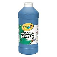 Crayola Portfolio 1 Pint Squeeze Bottle Non-Toxic Acrylic Paint, Brilliant Blue
