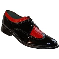 Stacy Baldwin Black and Red Wingtip Spectator Shoes All Leather Vintage Style Oxfords