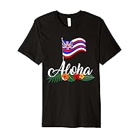 Hawaiian Islands Vintage Souvenir Aloha Hawaiian Flag Premium T-Shirt