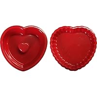 B.L.D Silicone Mini Bakeware Set Heart Shape Red 33GM12115 & 33GM12112