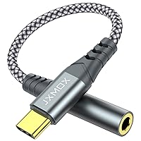 JXMOX USB Type C to 3.5mm Female Headphone Jack Adapter,USB C to Aux Audio Dongle Cable Cord Compatible with iPhone 15 Plus/15 Pro Max, Samsung Galaxy S23 S22 S21 S20 Ultra, Pixel, iPad Pro, MacBook