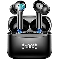 Wireless Earbuds, Bluetooth 5.3 Mini Earbuds Bluetooth Headphones with 4 Mic Noise Cancelling Microphone Wireless Earphones with 42H Playtime LED Display, IP7 Waterproof Headset for Sports Workout