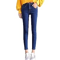 Andongnywell High-Waisted Jeans and Pencil Trousers for Womens Pencil Pants High-Waist Denim Trouser