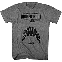 Jaws T-Shirt Gonna Need A Bigger Boat Silhouette Graphite Heather Tee