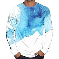 Mens T Shirts Casual Crew Neck T Shirts Stylish Tees Trendy 3D Print Graphic Tees Loose Short Sleeve Tshirt Tops