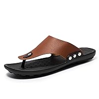 flip flop,Men Flip Flops Summer Beach Sandals For Male Flats High Top Non-Slip PU Leather Slippers Homme