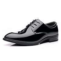 Men's Pointed-Toe Tuxedo Dress Shoes Casual Slip-on Loafer