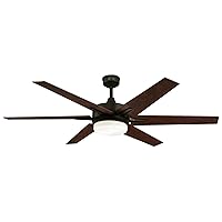 Westinghouse Lighting 7207800 Cayuga 60-Inch Black-Bronze Indoor Ceiling Fan, Dimmable LED Light Kit with Opal Frosted Glass