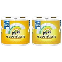 Essentials Select-A-Size Paper Towels, White, 2 Double Rolls : 4 Regular Rolls (Pack of 2)