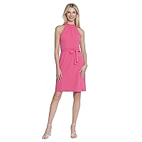 Maggy London High Neck Ruffle, Waist Tie, Pockets | Casual Vacation Halter Dresses for Women