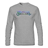 SAMMA Men's Santana Band Long Sleeve T Shirt Grey