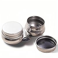 1 Set Stainless Steel Art Oil Pot with Lid Leak Proof Drum Shape Oil Pot for Artists, Students, Drawing Enthusiasts Painting