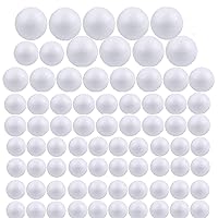 LOKIPA 30 Pieces Polystyrene Balls, 6 Sizes White Foam Balls 3-8cm Craft  Foam Balls for School Project, Art, DIY Craft and Party Decoration