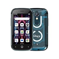 Jelly Star, The World's Smallest 4G Android 13 Smartphone Transparent Design LED Light NFC OTG, Blue (Support T-Mobile & Verizon only)