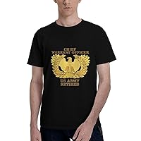 Us Army Emblem Warrant Officer Chief Retired-1 Men's Short Sleeve T-Shirts Casual Top Tee