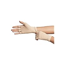Tommie Copper Core Compression Half Finger Gloves, Unisex, Men & Women, Gloves for Hand Stiffness, Swelling & Joint Support