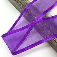 5 Yards Satin Edge Ribbon Organza Ribbon for Bow Wedding Party Christmas Decoration DIY Crafts Gift Wrapping (Color : Purple, Size : 20mm 5yards)