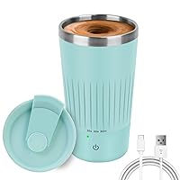 Beyoung Auto Stirring Cup, Automatic Magnetic Self Stirring Coffee Cup With 3 Mixing Function, Travel Tumbler Car Cup With Wireless Shaftless Mixing Strong Power For Chocolate Mocha,Green
