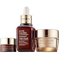 Estee Lauder Advanced Night Repair Synchronized Recovery Complex II, 1 oz, Eye Supercharged Complex .17 oz. Revitalizing Supreme+ 0.5 oz, Set
